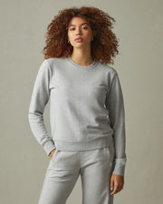 women's french terry crew sweatshirt